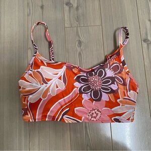 Aerie Printed Scoop Neck Bikini Top XS
